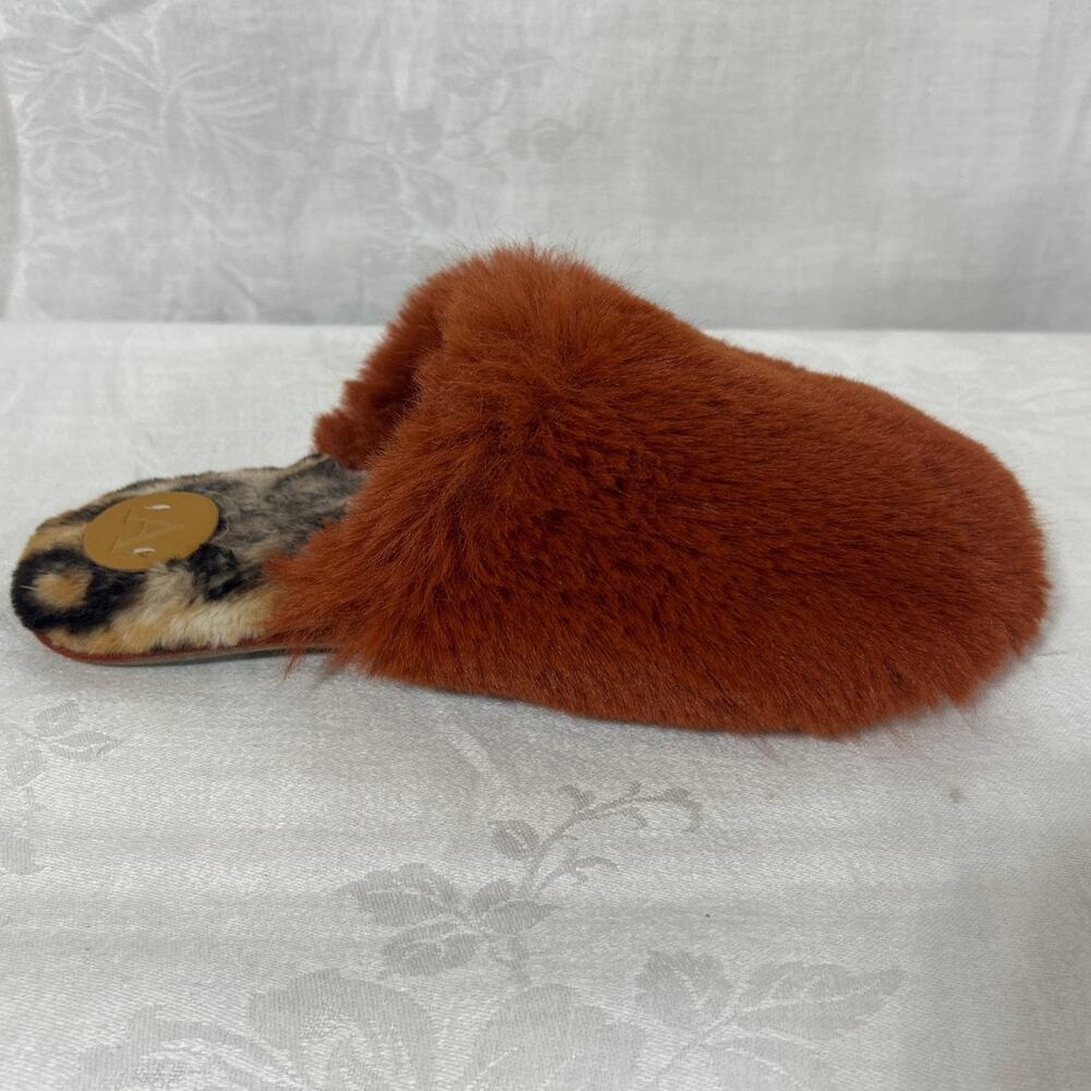 Fuzzy Animal Print Slippers Small Medium